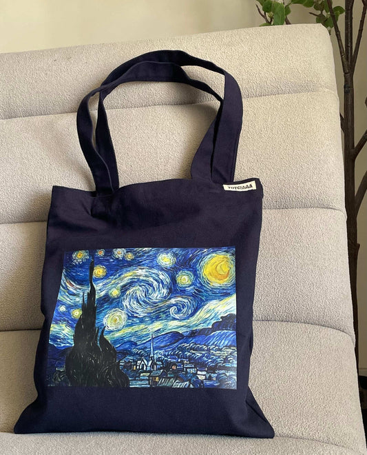The Starry Night Premium Navy Blue Tote!